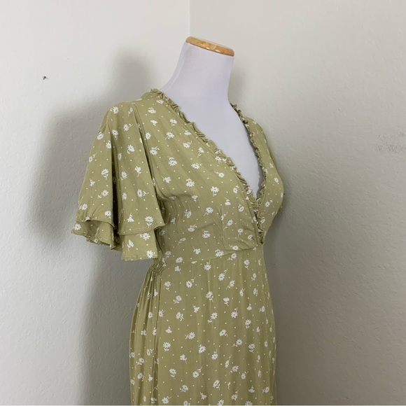 Billabong X The Salty Blonde In Bloom Dress Floral Calico Ruffle Beachy Boho - Picture 12 of 16